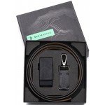 Marino Men’s Genuine Leather Ratchet Dress Belt With Automatic Buckle, Enclosed in an Elegant Gift Box