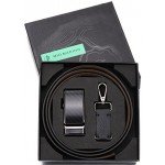 Marino Men’s Genuine Leather Ratchet Dress Belt With Automatic Buckle, Enclosed in an Elegant Gift Box