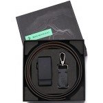 Marino Men’s Genuine Leather Ratchet Dress Belt With Automatic Buckle, Enclosed in an Elegant Gift Box