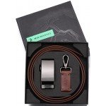Marino Men’s Genuine Leather Ratchet Dress Belt With Automatic Buckle, Enclosed in an Elegant Gift Box