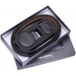 Marino Men’s Genuine Leather Ratchet Dress Belt With Automatic Buckle, Enclosed in an Elegant Gift Box