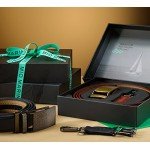 Marino Men’s Genuine Leather Ratchet Dress Belt With Automatic Buckle, Enclosed in an Elegant Gift Box
