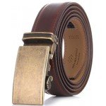 Marino Men’s Genuine Leather Ratchet Dress Belt With Automatic Buckle, Enclosed in an Elegant Gift Box