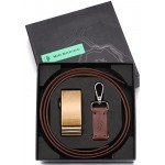 Marino Men’s Genuine Leather Ratchet Dress Belt With Automatic Buckle, Enclosed in an Elegant Gift Box