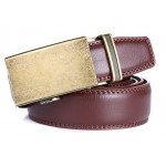 Marino Men’s Genuine Leather Ratchet Dress Belt With Automatic Buckle, Enclosed in an Elegant Gift Box