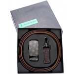 Marino Men’s Genuine Leather Ratchet Dress Belt With Automatic Buckle, Enclosed in an Elegant Gift Box