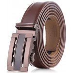 Marino Men’s Genuine Leather Ratchet Dress Belt With Automatic Buckle, Enclosed in an Elegant Gift Box