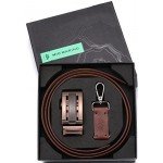 Marino Men’s Genuine Leather Ratchet Dress Belt With Automatic Buckle, Enclosed in an Elegant Gift Box