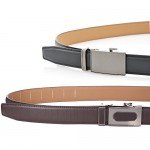 Marino Men’s Genuine Leather Ratchet Dress Belt With Automatic Buckle, Enclosed in an Elegant Gift Box