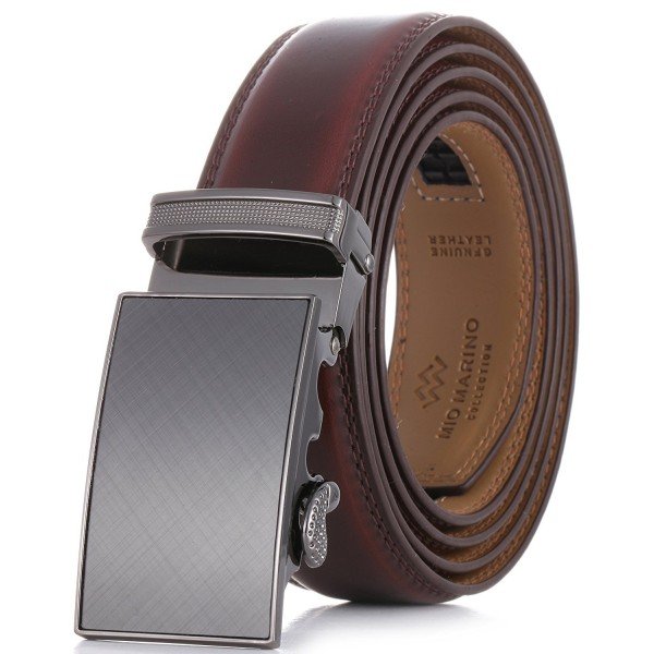 Marino Men’s Genuine Leather Ratchet Dress Belt With Automatic Buckle, Enclosed in an Elegant Gift Box