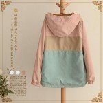 Maylina Spring Autumn Windbreaker Women Long Loose Cartoon Hooded Two Side Thin jacket Coat Female Windbreakers Jackets Clothes