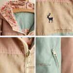 Maylina Spring Autumn Windbreaker Women Long Loose Cartoon Hooded Two Side Thin jacket Coat Female Windbreakers Jackets Clothes