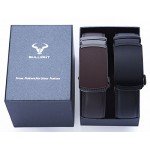 Men's Belt,Bulliant Slide Ratchet Belt for Men with Genuine Leather 1 3/8,Trim to Fit