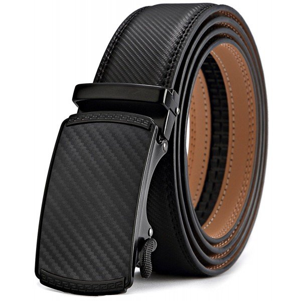 Men's Belt,Bulliant Slide Ratchet Belt for Men with Genuine Leather 1 3/8,Trim to Fit