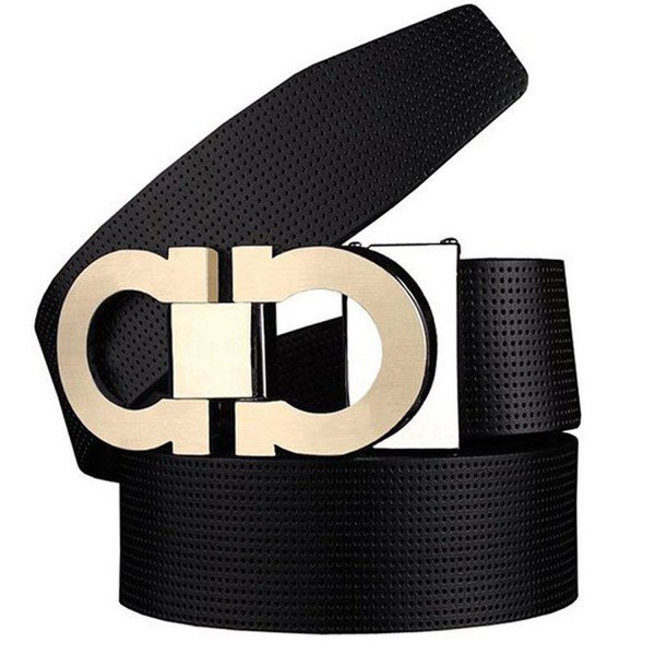 Men's Smooth Leather Buckle Belt 35mm Leather up to 42inch (105-115cm for Choose)