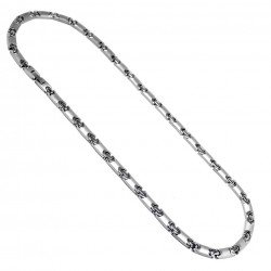 Men's Titanium Magnetic Power Flat Link Golf Necklace