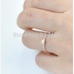 Min 1pc Cute Tiny Heart Ring with Twist Ringband in Multicolor/silver/rose-gold JZ088