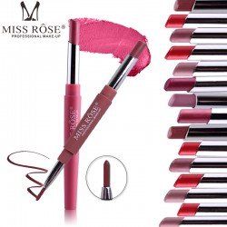 Miss Rose Brand Lip Stick Color Cosmetics Wateproof Double Ended Long Lasting Nude Red Matte Velvet Lipstick Pencil Lot