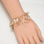 MissCyCy 2017 New Fashion Tidal Marine Shells And Starfish Bohemian Charm Bracelet For Women Jewelry