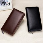Miyahouse Unisex Card Holders Wallet Split Leather Male Business RFID Cards Wallet High Capacity Female Credit Holders Purses