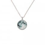 Molyveva Galaxy Necklace Galactic Cosmic Moon Glow Charm Pendant Necklaces - Glow in the Dark