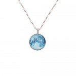 Molyveva Galaxy Necklace Galactic Cosmic Moon Glow Charm Pendant Necklaces - Glow in the Dark