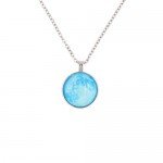 Molyveva Galaxy Necklace Galactic Cosmic Moon Glow Charm Pendant Necklaces - Glow in the Dark