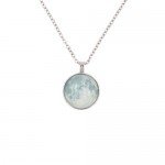 Molyveva Galaxy Necklace Galactic Cosmic Moon Glow Charm Pendant Necklaces - Glow in the Dark