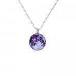 Molyveva Galaxy Necklace Galactic Cosmic Moon Glow Charm Pendant Necklaces - Glow in the Dark