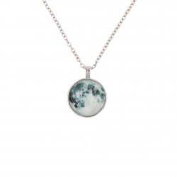 Molyveva Galaxy Necklace Galactic Cosmic Moon Glow Charm Pendant Necklaces - Glow in the Dark