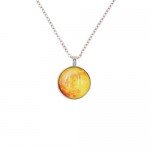 Molyveva Galaxy Necklace Galactic Cosmic Moon Glow Charm Pendant Necklaces - Glow in the Dark