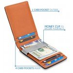 Money Clip Wallet HOUSTON Mens Wallet RFID Blocking Wallet | Minimalist Mini Slim Wallet Bifold for Men with Gift Box