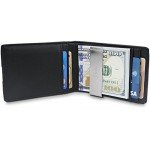 Money Clip Wallet HOUSTON Mens Wallet RFID Blocking Wallet | Minimalist Mini Slim Wallet Bifold for Men with Gift Box
