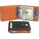 Money Clip Wallet HOUSTON Mens Wallet RFID Blocking Wallet | Minimalist Mini Slim Wallet Bifold for Men with Gift Box