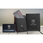 Money Clip Wallet HOUSTON Mens Wallet RFID Blocking Wallet | Minimalist Mini Slim Wallet Bifold for Men with Gift Box