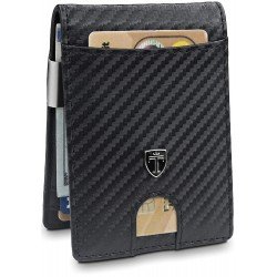 Money Clip Wallet HOUSTON Mens Wallet RFID Blocking Wallet | Minimalist Mini Slim Wallet Bifold for Men with Gift Box