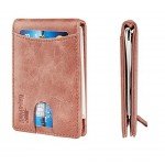 NapaWalli RFID Blocking Bifold Slim Genuine Leather Thin Minimalist Front Pocket Wallets for Men Money Clip Made From Full Grain Leather