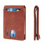 NapaWalli RFID Blocking Bifold Slim Genuine Leather Thin Minimalist Front Pocket Wallets for Men Money Clip Made From Full Grain Leather
