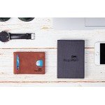 NapaWalli RFID Blocking Bifold Slim Genuine Leather Thin Minimalist Front Pocket Wallets for Men Money Clip Made From Full Grain Leather
