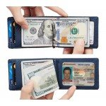 NapaWalli RFID Blocking Bifold Slim Genuine Leather Thin Minimalist Front Pocket Wallets for Men Money Clip Made From Full Grain Leather
