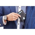 NapaWalli RFID Blocking Bifold Slim Genuine Leather Thin Minimalist Front Pocket Wallets for Men Money Clip Made From Full Grain Leather
