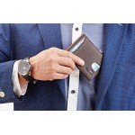 NapaWalli RFID Blocking Bifold Slim Genuine Leather Thin Minimalist Front Pocket Wallets for Men Money Clip Made From Full Grain Leather