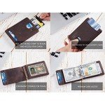 NapaWalli RFID Blocking Bifold Slim Genuine Leather Thin Minimalist Front Pocket Wallets for Men Money Clip Made From Full Grain Leather