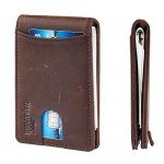 NapaWalli RFID Blocking Bifold Slim Genuine Leather Thin Minimalist Front Pocket Wallets for Men Money Clip Made From Full Grain Leather