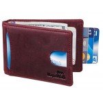 NapaWalli RFID Blocking Bifold Slim Genuine Leather Thin Minimalist Front Pocket Wallets for Men Money Clip Made From Full Grain Leather