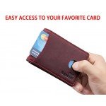 NapaWalli RFID Blocking Bifold Slim Genuine Leather Thin Minimalist Front Pocket Wallets for Men Money Clip Made From Full Grain Leather