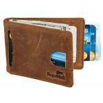 NapaWalli RFID Blocking Bifold Slim Genuine Leather Thin Minimalist Front Pocket Wallets for Men Money Clip Made From Full Grain Leather