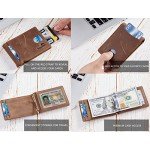NapaWalli RFID Blocking Bifold Slim Genuine Leather Thin Minimalist Front Pocket Wallets for Men Money Clip Made From Full Grain Leather