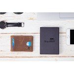 NapaWalli RFID Blocking Bifold Slim Genuine Leather Thin Minimalist Front Pocket Wallets for Men Money Clip Made From Full Grain Leather