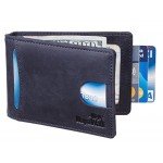 NapaWalli RFID Blocking Bifold Slim Genuine Leather Thin Minimalist Front Pocket Wallets for Men Money Clip Made From Full Grain Leather